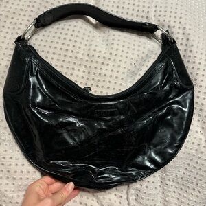 Gucci patent purse black
